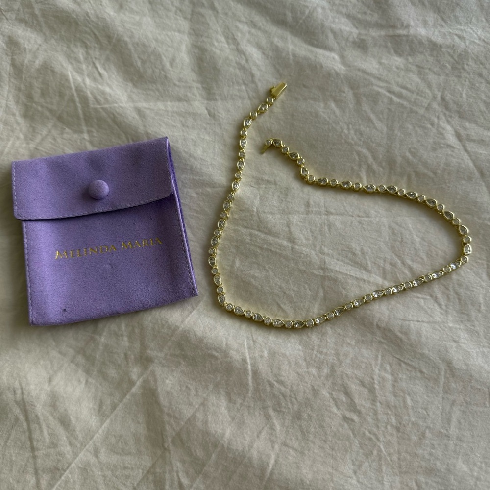 Melinda Maria isla tennis necklace